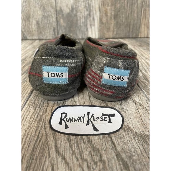 TOMS Slip On Slippers Fleece Woven Women size 7 - Picture 5 of 11